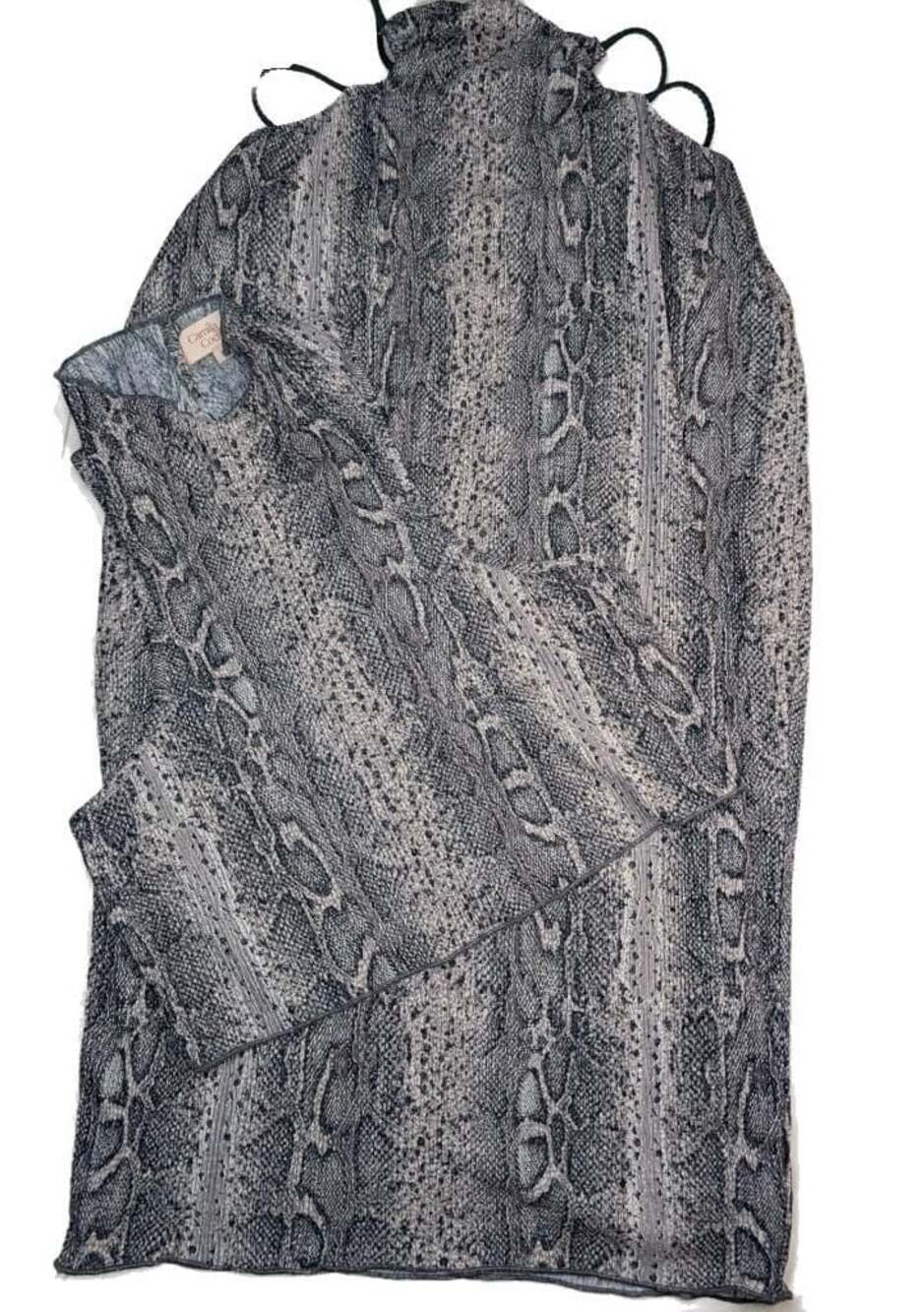Camila Coelho Snake Print Sleeveless Mock Neck Top Size S